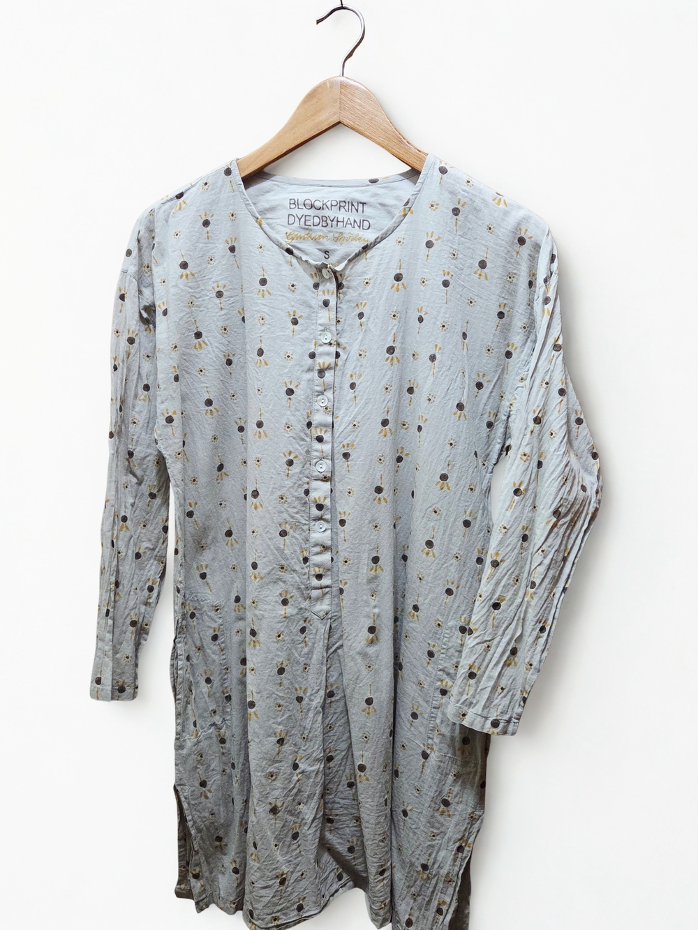 Gudrun Sjoden Hand Printed Button-Front Tunic